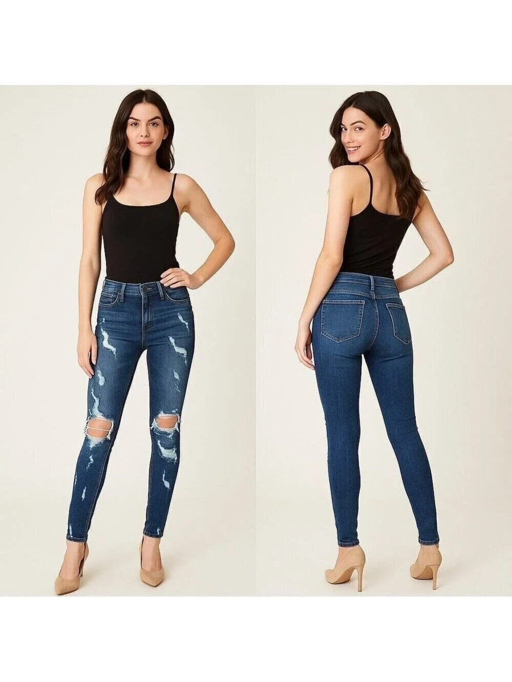 ✨🔥 KANCAN 👖 Women’s Low-Rise Distressed Skinny Jeans 👠 Size 24 🌟💃